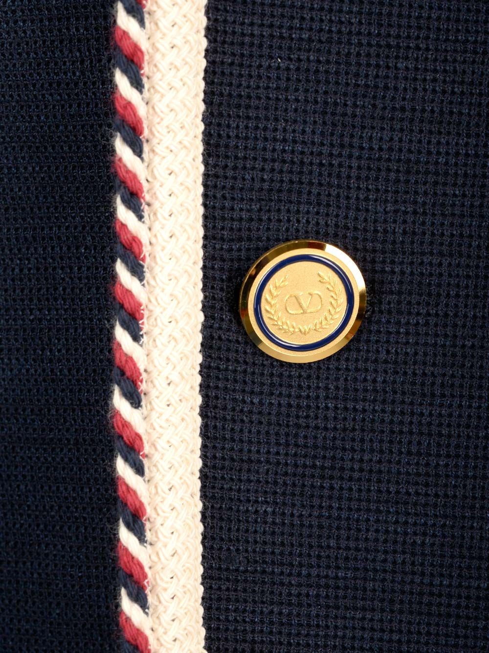Valentino Garavani Valentino Single-Breasted Jacket In Cotton Jersey Giacche - Blu | 1472a48e12087b49a82ee86d8a3f609825d3543f