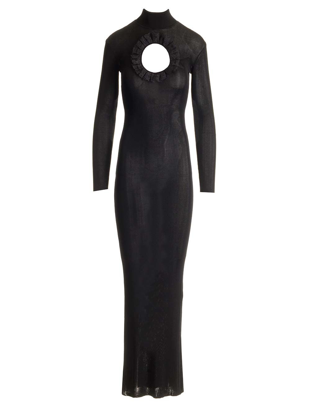 Self Portrait Residency Knitted Maxi Dress Abiti - Nero | 89e503fcef494ebc2a2ad5bbbef8803ff93fa2ae