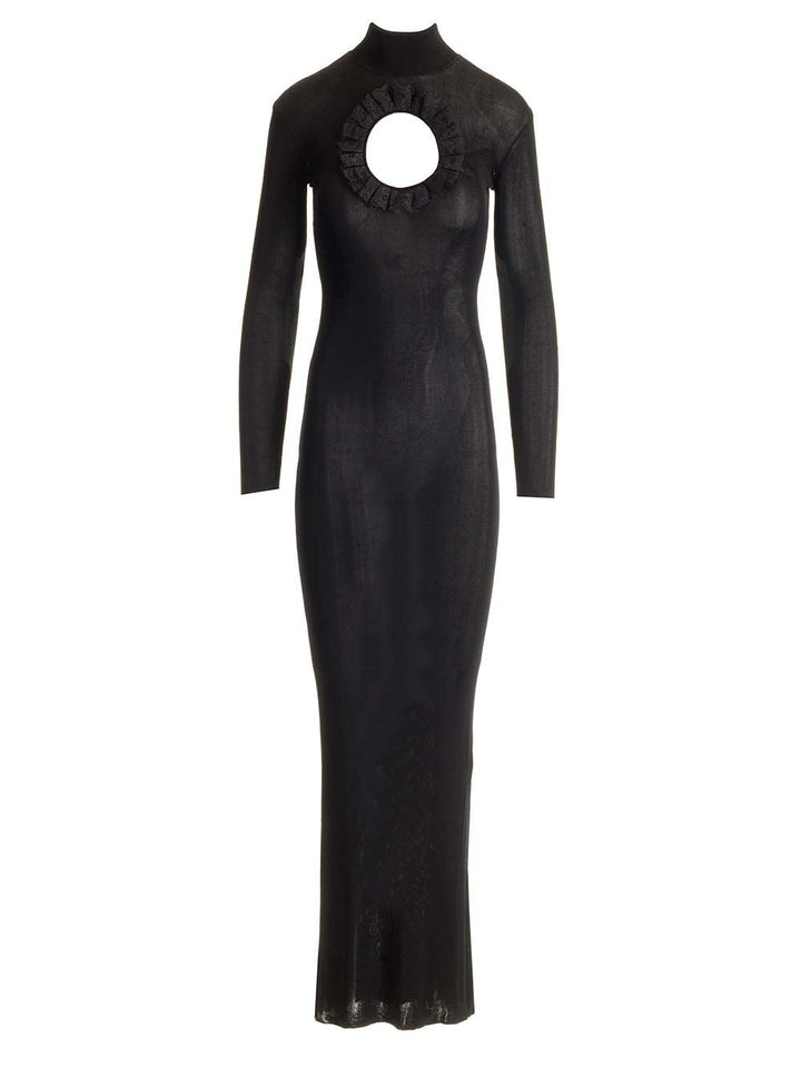 Self Portrait Residency Knitted Maxi Dress Abiti - Nero | 89e503fcef494ebc2a2ad5bbbef8803ff93fa2ae