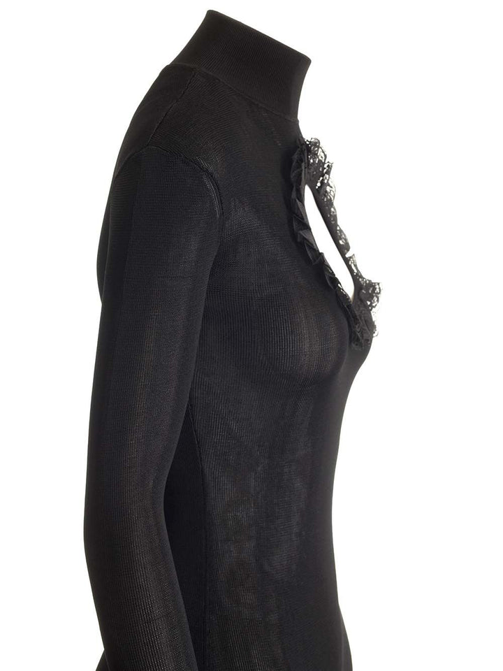 Self Portrait Residency Knitted Maxi Dress Abiti - Nero | eba30a5b7fa9918eb1df26b00bb63702eb9bdded
