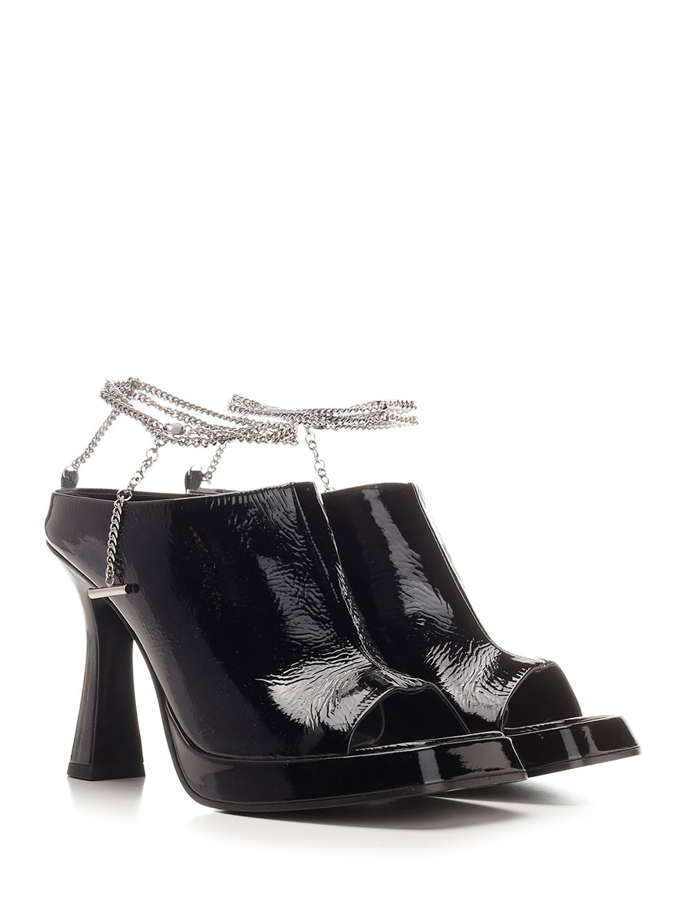 Mcqueen Ankle Chain Strap Sandali - Nero | aef3bd40a90affdb7059d0a62bba76deab3a1e8c