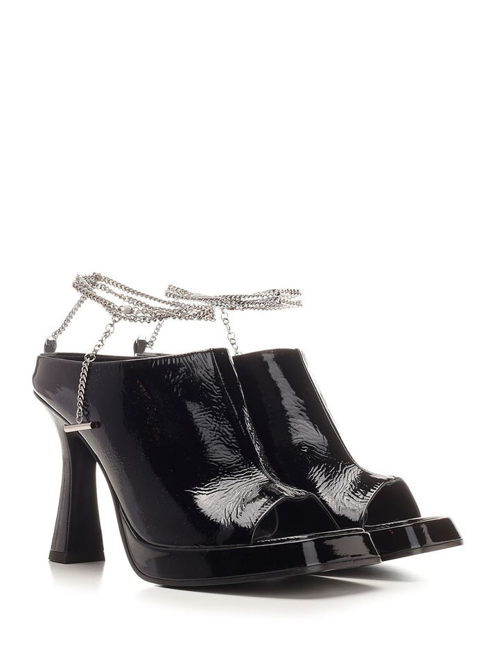 Mcqueen Ankle Chain Strap Sandali - Nero | aef3bd40a90affdb7059d0a62bba76deab3a1e8c