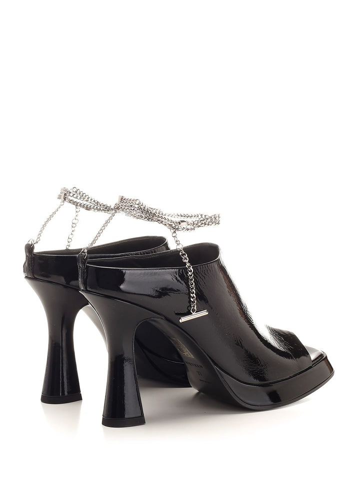 Mcqueen Ankle Chain Strap Sandali - Nero | af08c0a762ffde13b7c82e9ac74cb4ac0b23c566