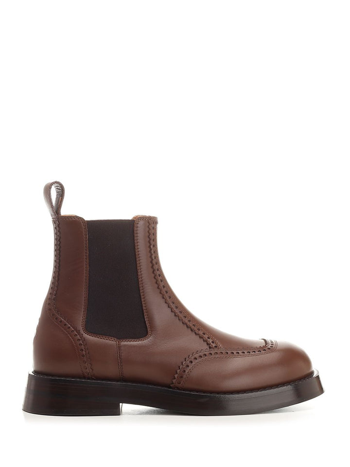 Mcqueen Chelsea Brogue Boots - Marrone | 9865a7a167465e75c48fe763fcdeb58da531dd8a