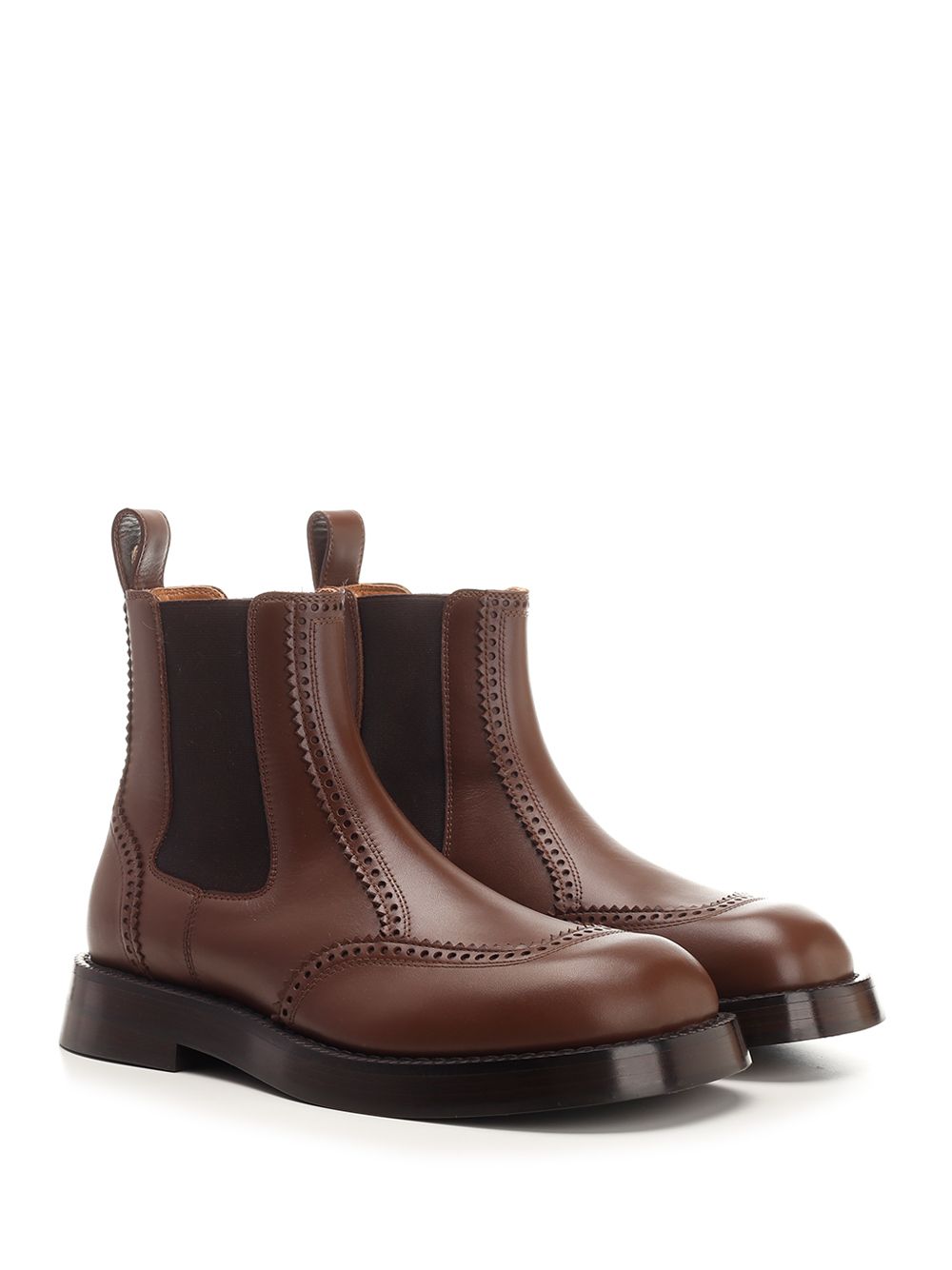 Mcqueen Chelsea Brogue Boots - Marrone | 33292fc3d201a3b30fff42f64ec7ec01fa8bda12