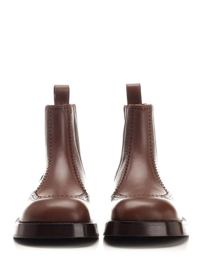Mcqueen Chelsea Brogue Boots - Marrone | 1e25c1ab607cfa6e0c8735872c4a61360b4fc049