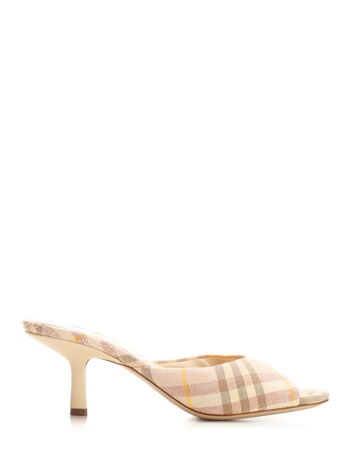 Burberry Check Mules Sandali - Multicolor | 31017440ce1c5ca77fa1c44491185e1509909865