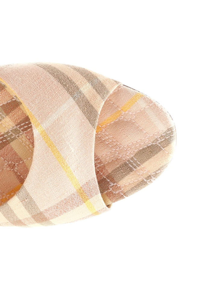 Burberry Check Mules Sandali - Multicolor | 07d94aaf263b071491edb68afdcf616aae3d56aa