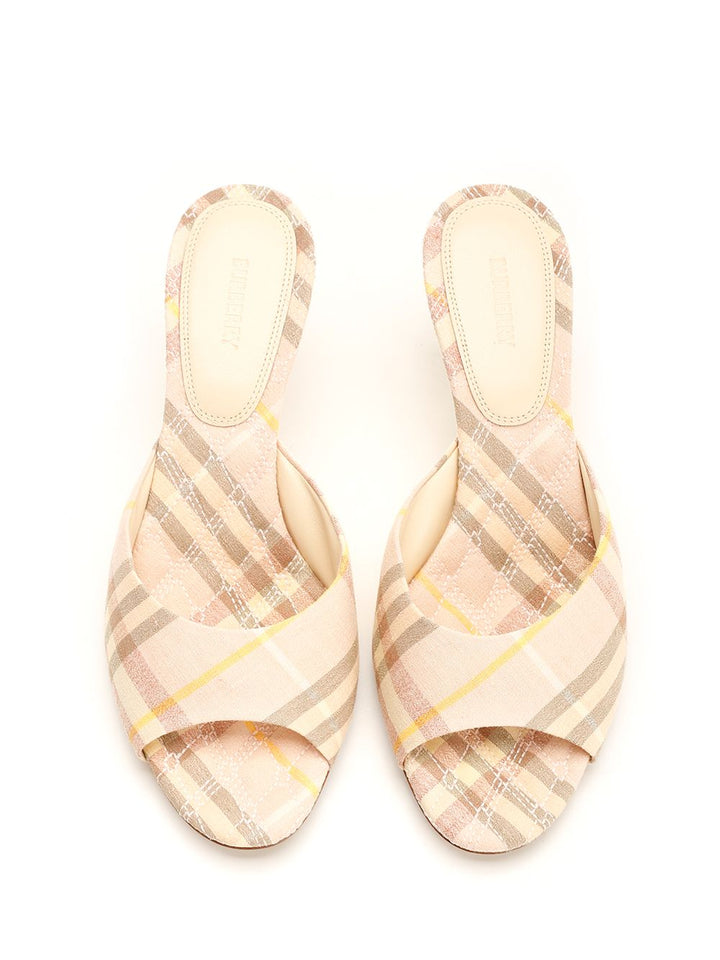 Burberry Check Mules Sandali - Multicolor | f01b4fe084a0b76dbe4320a5bb98709ea1691607
