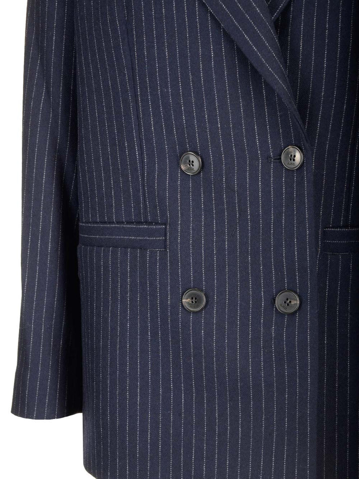 A.P.C. Double-Breasted Blazer Giacche - Blu | 951516bde4262e76623354913086e758b40e7c15