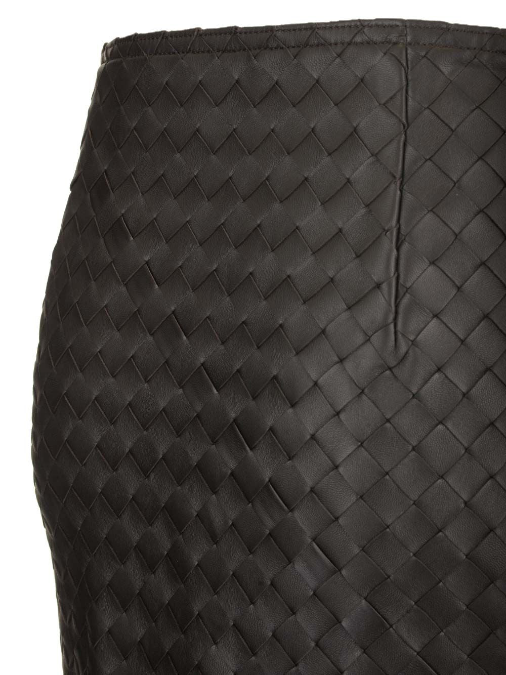 Bottega Veneta Leather Pencil Skirt Gonne - Marrone | babb40e2ad252f93f0dd501214c4a37a76ba1400
