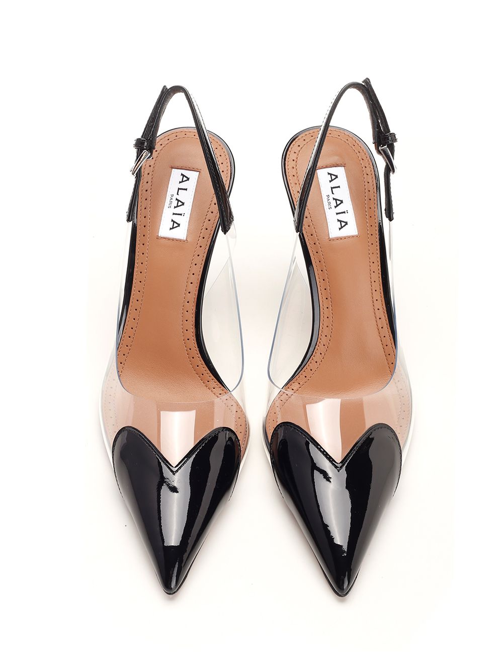 AlaÏA Le Cœur Patent Leather Slingback Decollete - Nero | 8660bedf57591c5fd5d7694f93aec301cf539fe9