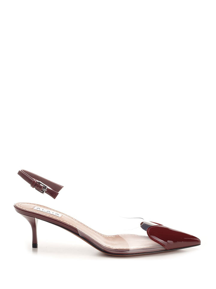 AlaÏA Le Cœur Patent Leather Slingback Decollete - Giallo | b06dd2878a0abcb327bcd4d8e6892854cff69143