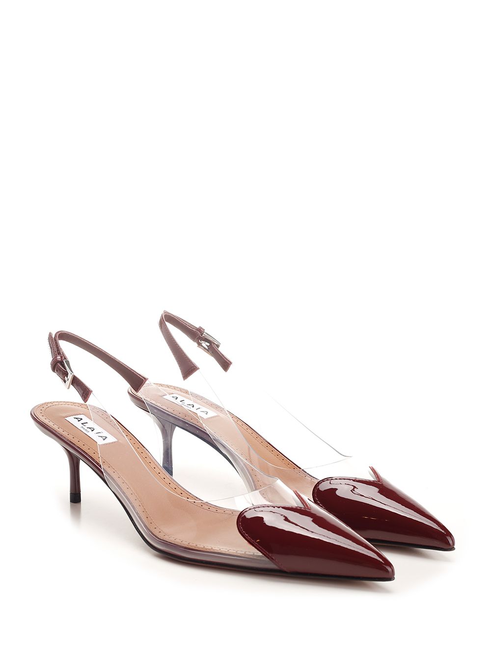 AlaÏA Le Cœur Patent Leather Slingback Decollete - Giallo | 289755b9b9a0e8b5af3ebc26df28d66ac1586e37