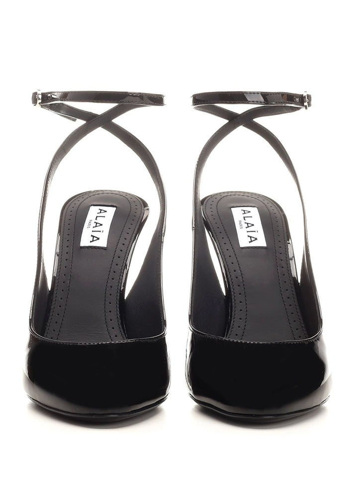 AlaÏA Rounded Toe Sling Back Decollete - Nero | 0cdd42e4aeaf3216f39c73128ebb8061ff5f8da2