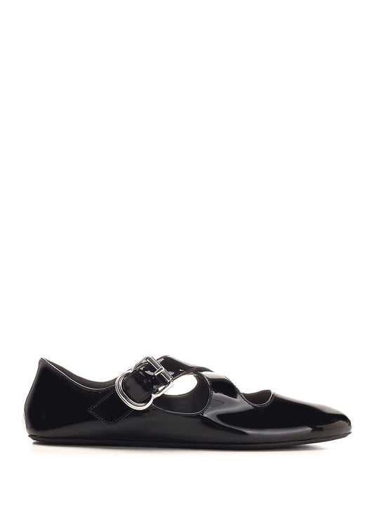 Cross-Over Ballet Flats Scarpe Basse Nero