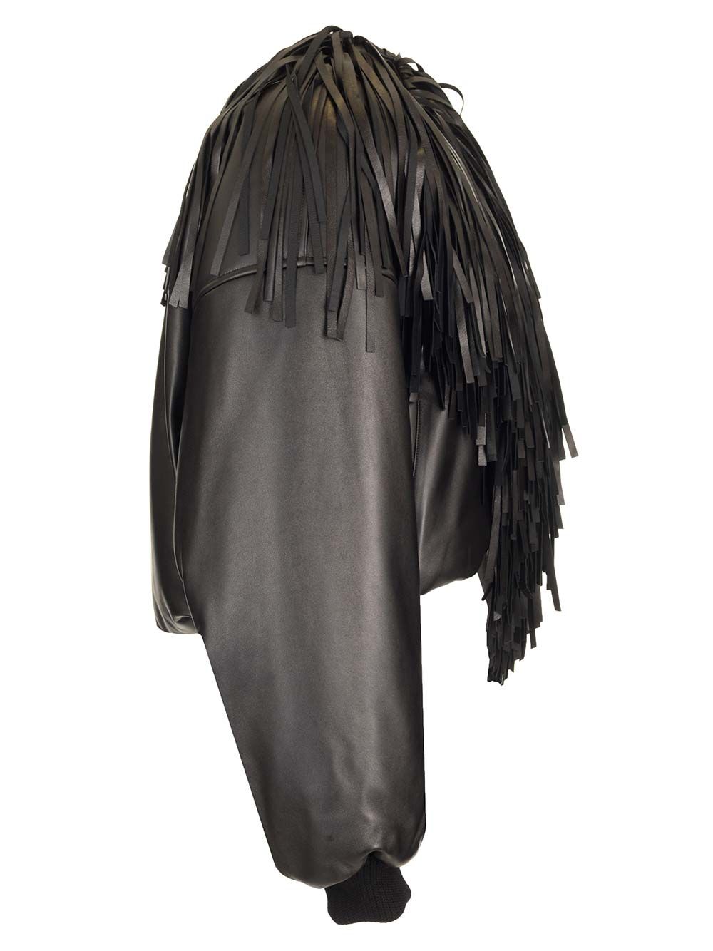 AlaÏA Fringed Bomber Jacket Giacche - Nero | ee54bb5df75fc460c9417ff67c53708a5b1ba728