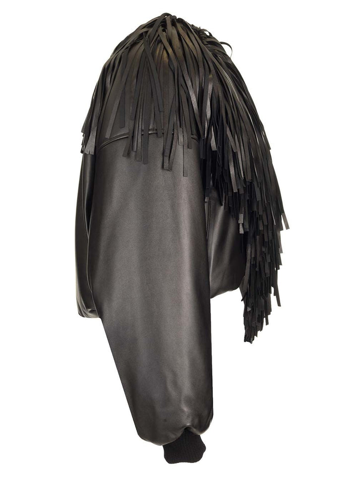 AlaÏA Fringed Bomber Jacket Giacche - Nero | ee54bb5df75fc460c9417ff67c53708a5b1ba728