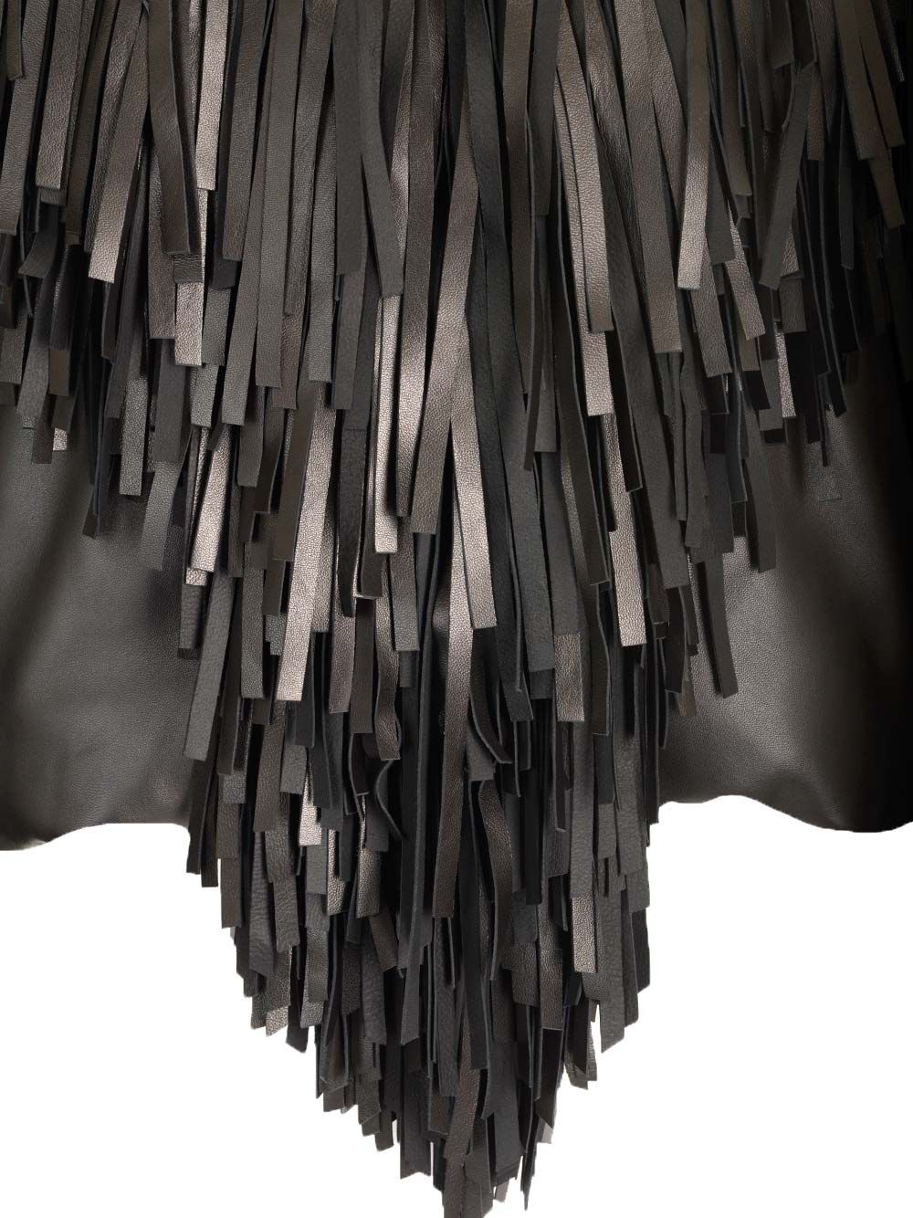 AlaÏA Fringed Bomber Jacket Giacche - Nero | af16d116fb730b17a62ca67d2f3dd7c78453e090