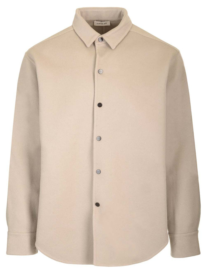 Fear Of God Wool And Cashmere Overshirt Giacche - Beige | a4012e8276d9158455f7faf38cf6d7feacd3e8aa