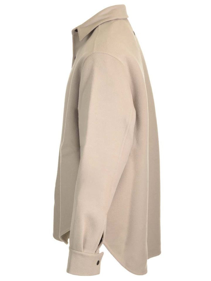Fear Of God Wool And Cashmere Overshirt Giacche - Beige | 74f1bf23f9897e18070a9fbb11076086f80d2d45