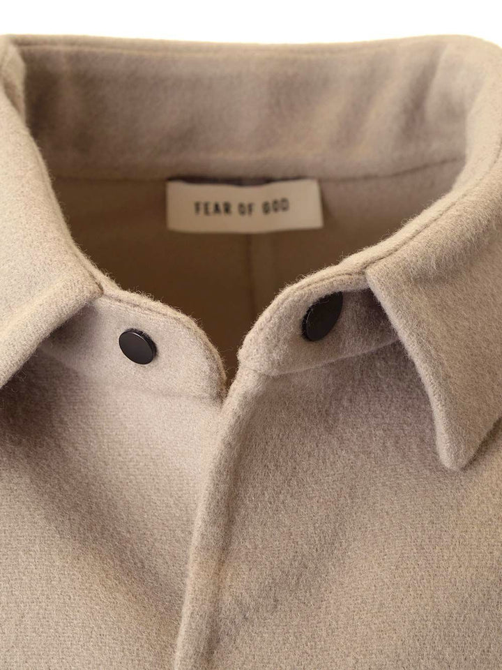 Fear Of God Wool And Cashmere Overshirt Giacche - Beige | eb7783de2b23d171757b0561a214e8b1ca2e19f0