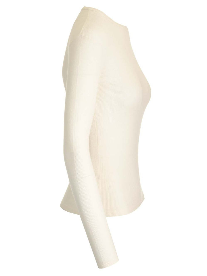 Lisa Yang Vivian Long-Sleeved T-Shirt Knitwear - Bianco | b87228e682a0e0661b84495d70ba88f811526dc3