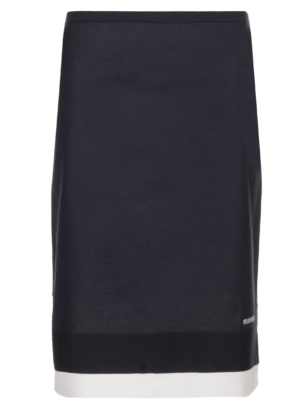 Miu Miu Knitted Knee-Length Skirt Gonne - Blu | f4ed98ef149bb35eeca0e433a374991f46bc8138