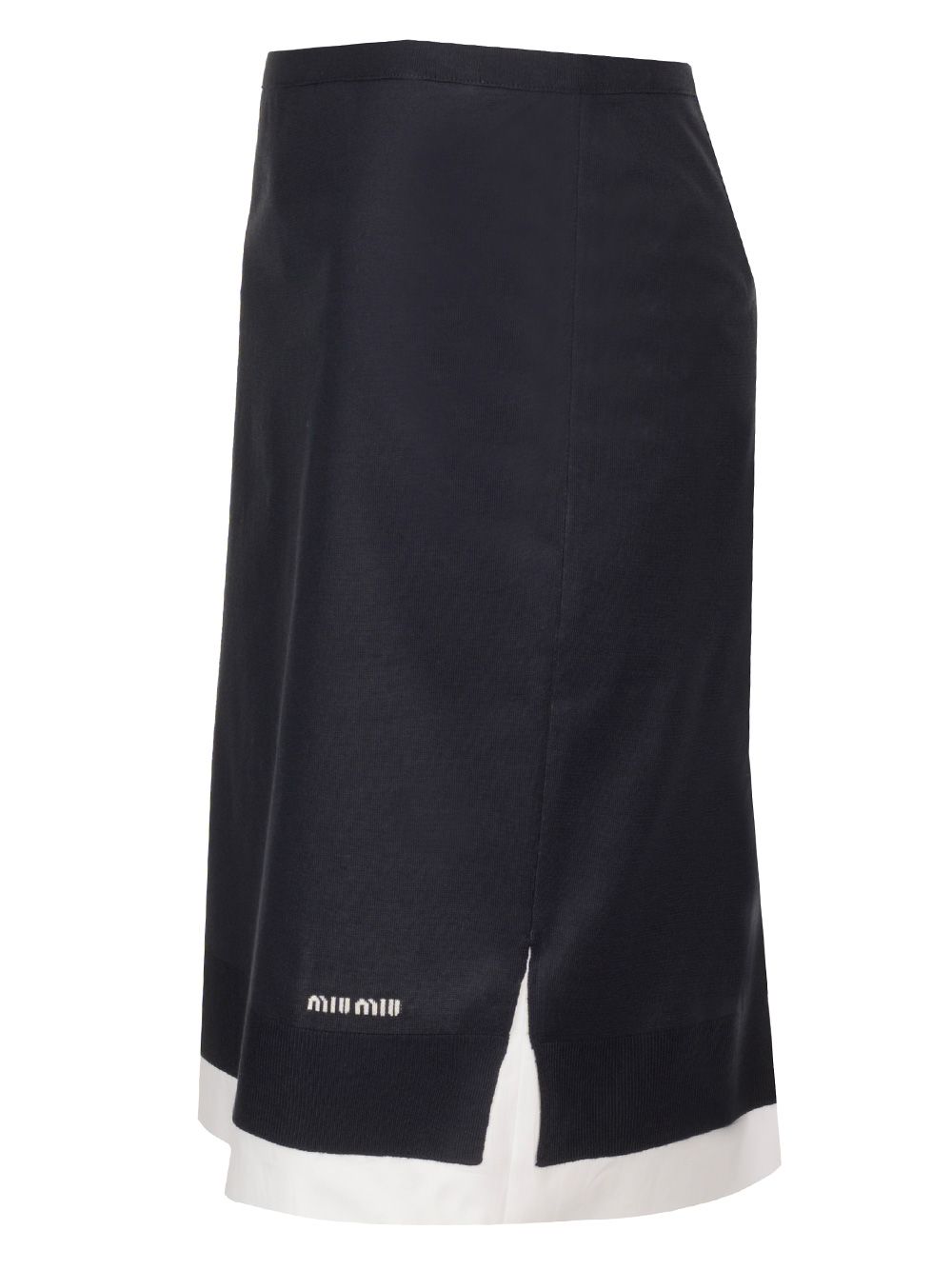 Miu Miu Knitted Knee-Length Skirt Gonne - Blu | 33f792e1de61f83c64a3099071e7e27c02e3da82