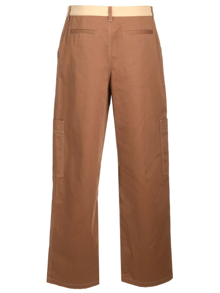 Off-White Cotton Cargo Pants Trousers - Marrone | 5b14e40337b0911e2c2141be27d98f6f36e63d61