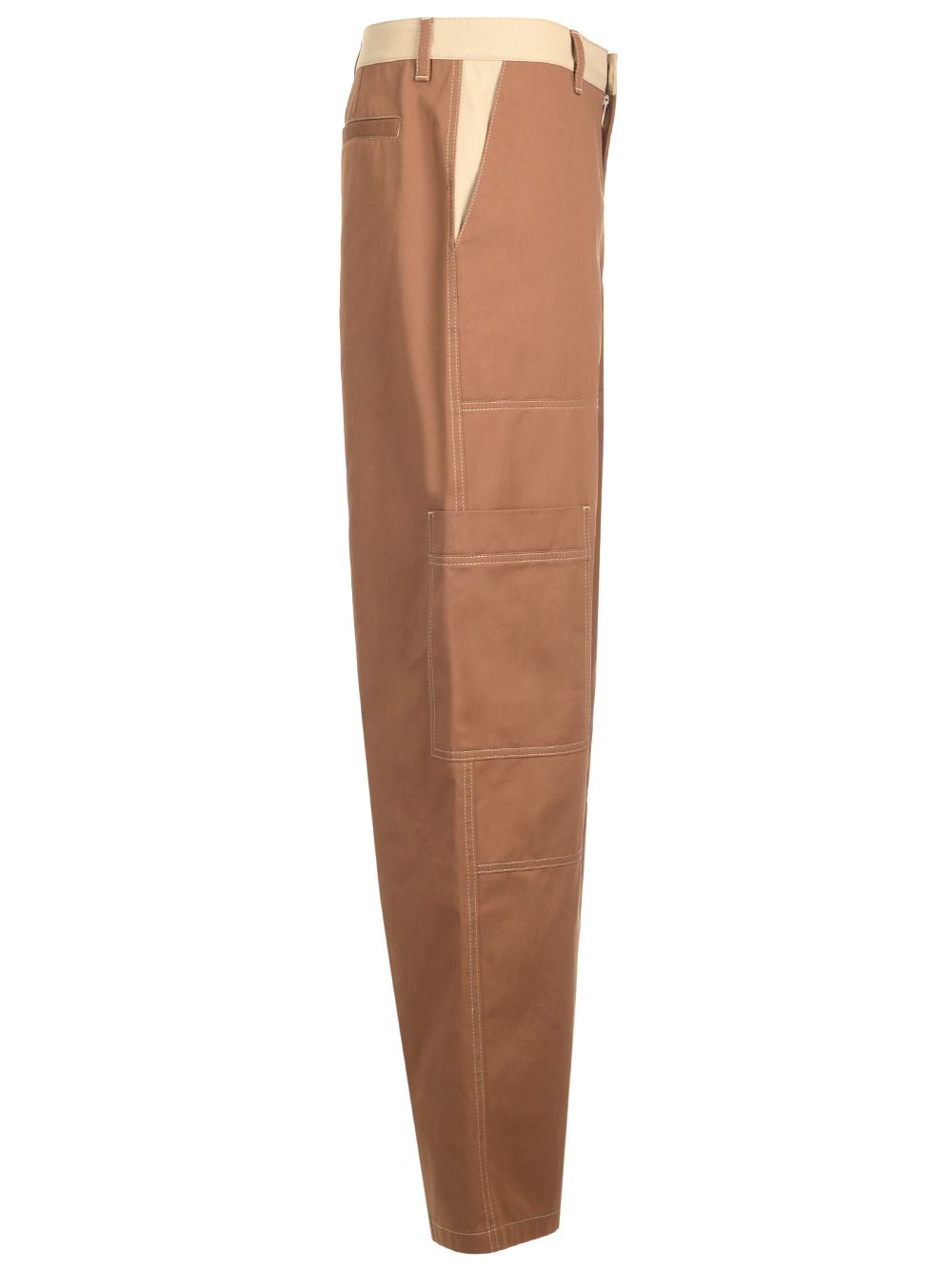 Off-White Cotton Cargo Pants Trousers - Marrone | 61aadc7cfbb4396d054fb349f8af4d2772c702e8