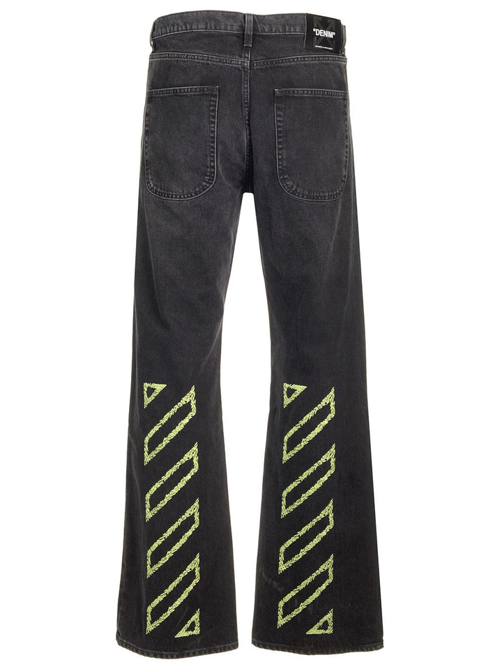 Off-White Diag Jeans - Nero | d7fd0281373884f0c4c43b188326299e6fe5befb