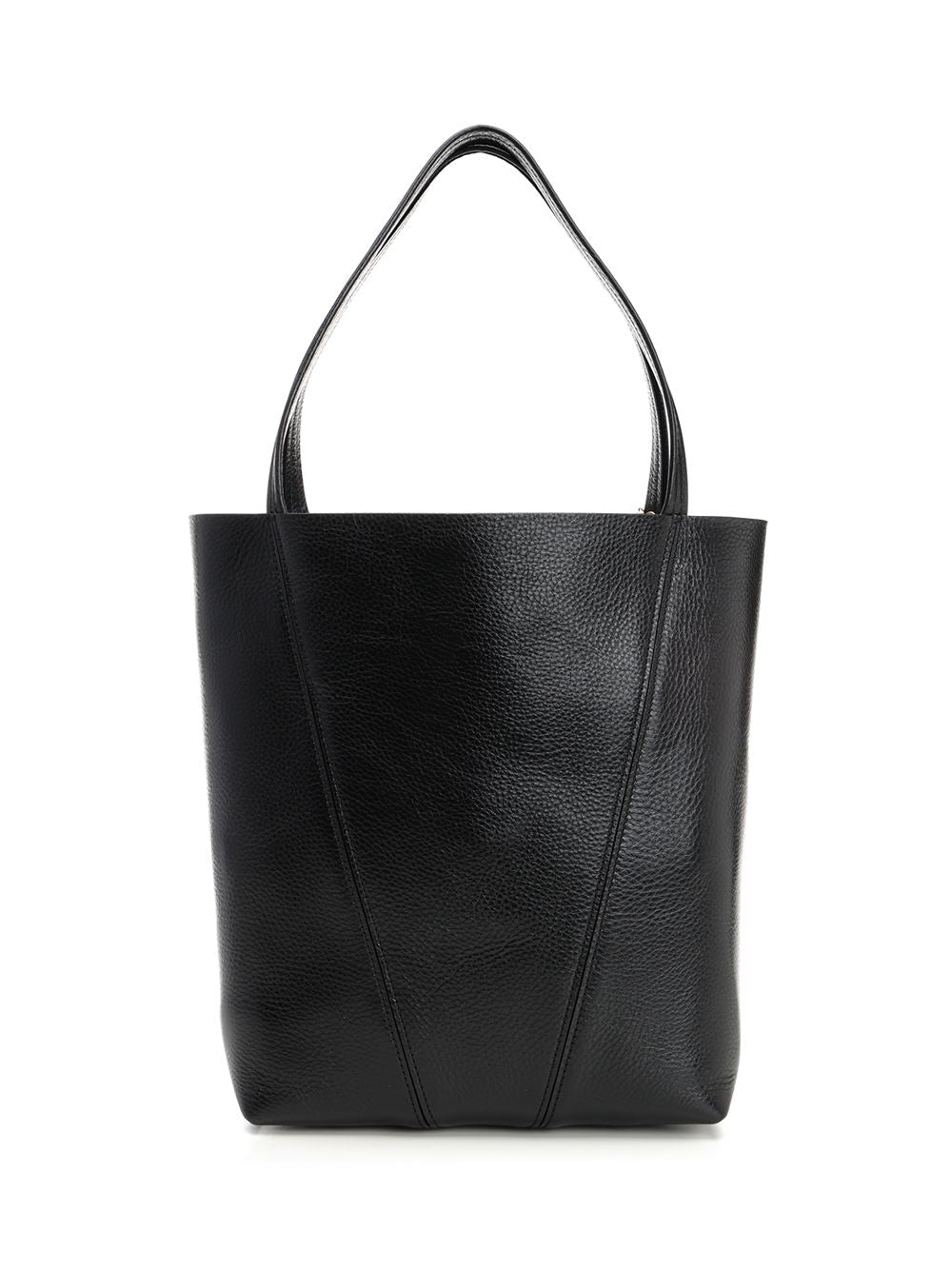 Chloe' Chloé Spin Large Hammered Leather Tote Bag Handbags - Nero | a6653b9e181f6d15ececbf129230aeda6a355a21