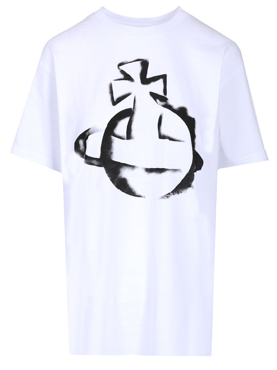 Stencil Orb T-Shirt Bianco