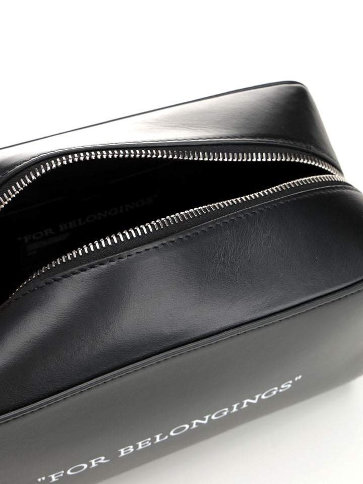Off-White Beauty Case With Lettering Small leather goods - Nero | 4e8273e37010e0892e07690105c47e0b9d367918
