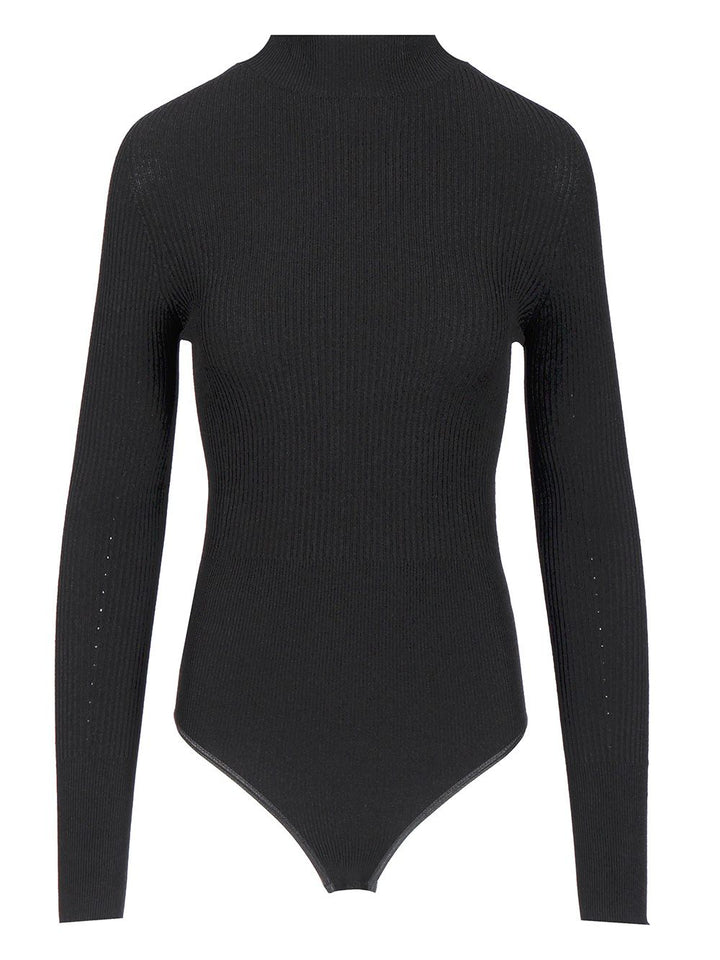 AlaÏA Long-Sleeved Bodysuit Top - Nero | ebaf808951e0a4cb996444b44cc7797c53635b63