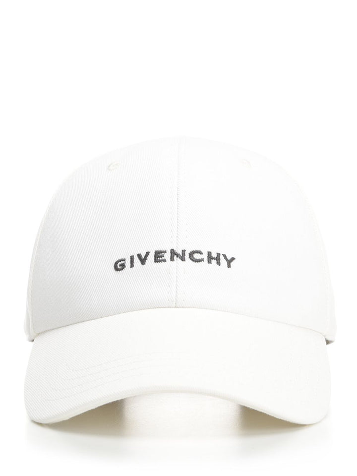 Givenchy Givenchy Embroidered Cotton Cap Cappelli - Bianco | 43b53eeadbd5f5166730207f5cba962d635b94cf