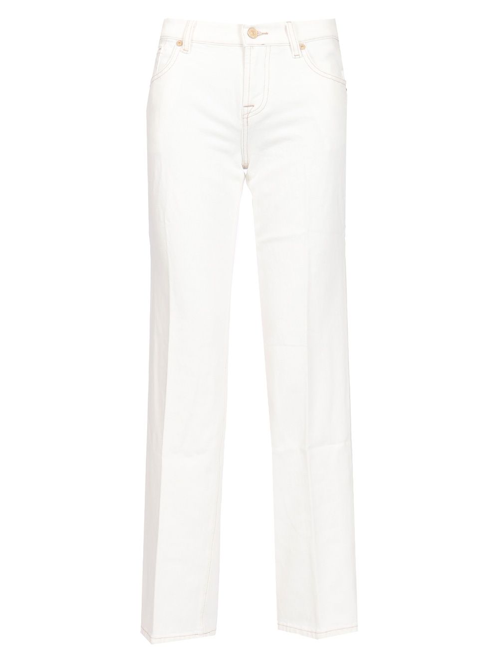 7 For All Mankind Calie Jeans - Bianco | 0b5c67f6c53463498bbe37f9cd7ac2f47d759b05