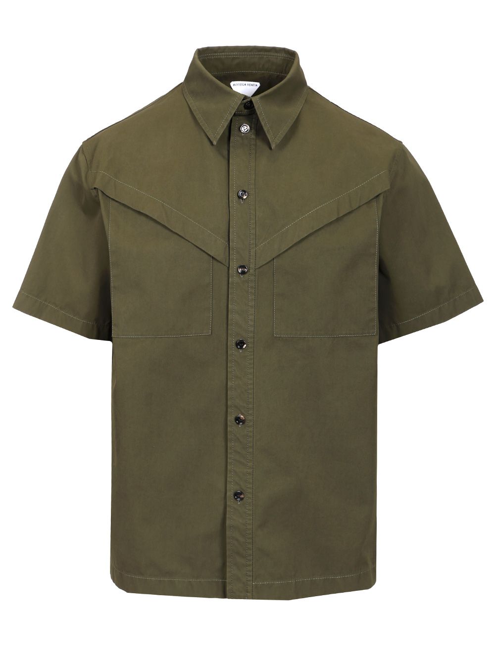 Bottega Veneta Lightweight Cotton Twill Shirt Shirts - Verde | 89ceed3700b04b34fcd159a2925b0a3fcfead42c