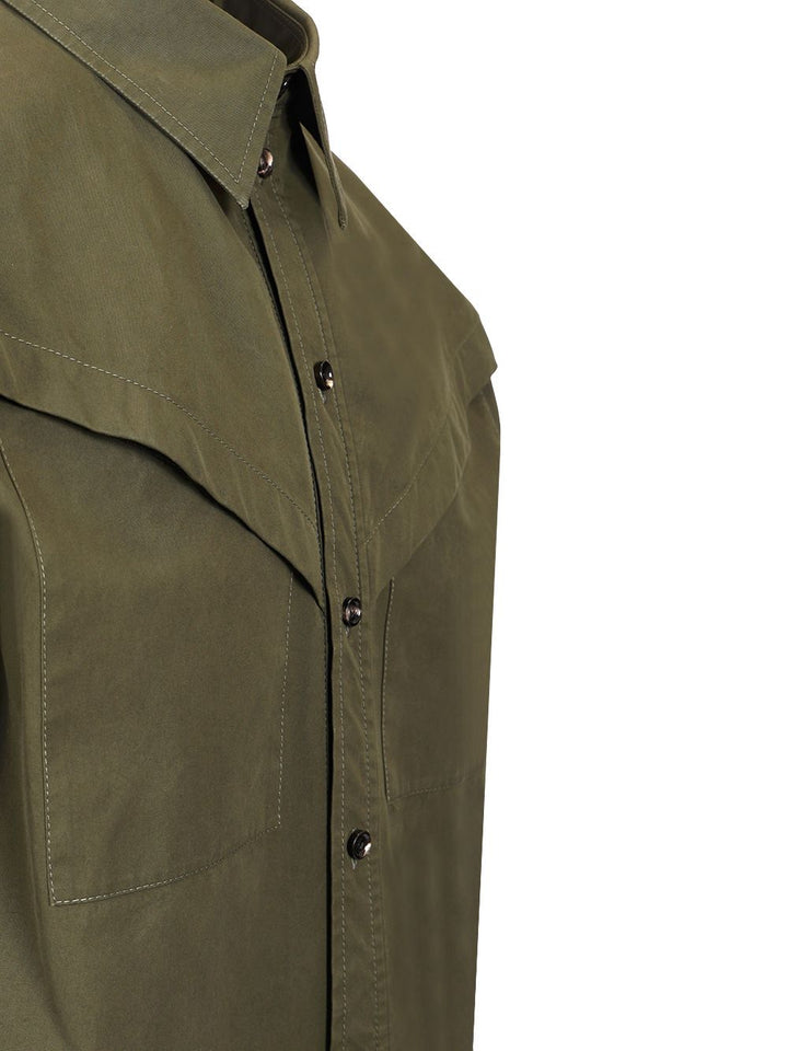Bottega Veneta Lightweight Cotton Twill Shirt Shirts - Verde | 4de4a1fedc19129f3012f450066f5e661cfee922