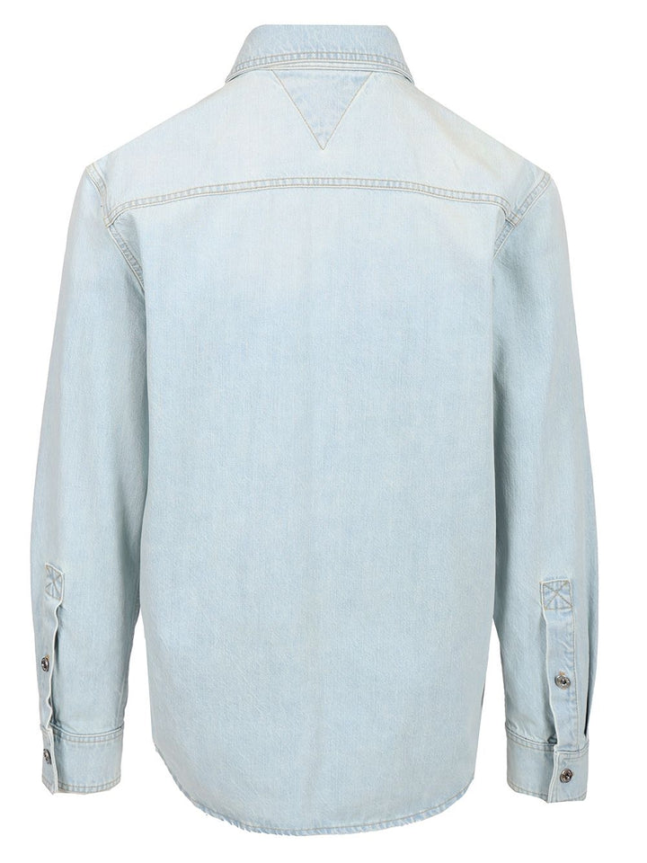 Bottega Veneta Extra Bleach Wash Denim Shirt Casual - Light blue | 841c69d1e01e7f87c3c1956606f3b1b463eb9167