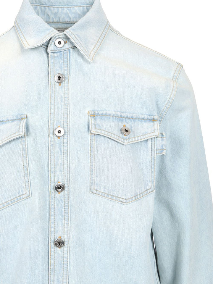 Bottega Veneta Extra Bleach Wash Denim Shirt Casual - Light blue | fd08c83333739985f4b587ab64834aaf18b981e0