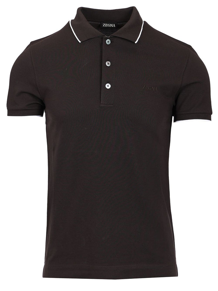 Ermenegildo Zegna Black Stretch Cotton Polo T-Shirt - Nero | afc1e766f469a0123443edc5202ad1723676f5c2