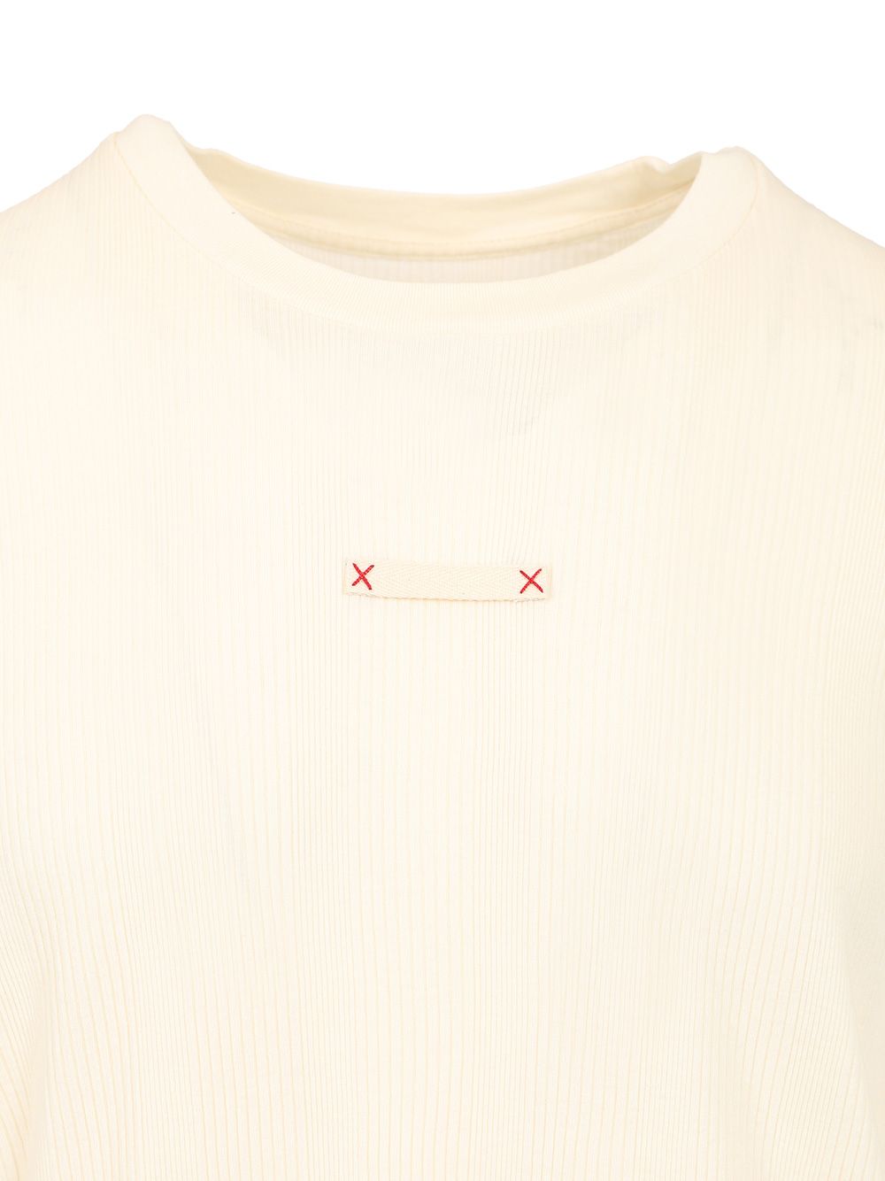Maison Margiela With Ribbed Fabric T-Shirt - Bianco | 659d723a8869bc141777b44e03fc0c14300a1aea