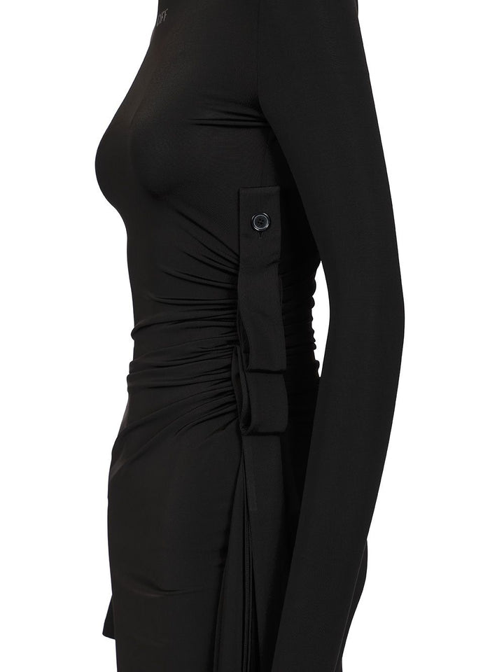 Off-White Sec Skin Draped Mini Dress Ls Black - Bl Abiti - Nero | 86fbd57183c4f4e1da71951f5d4868115eb79b6e