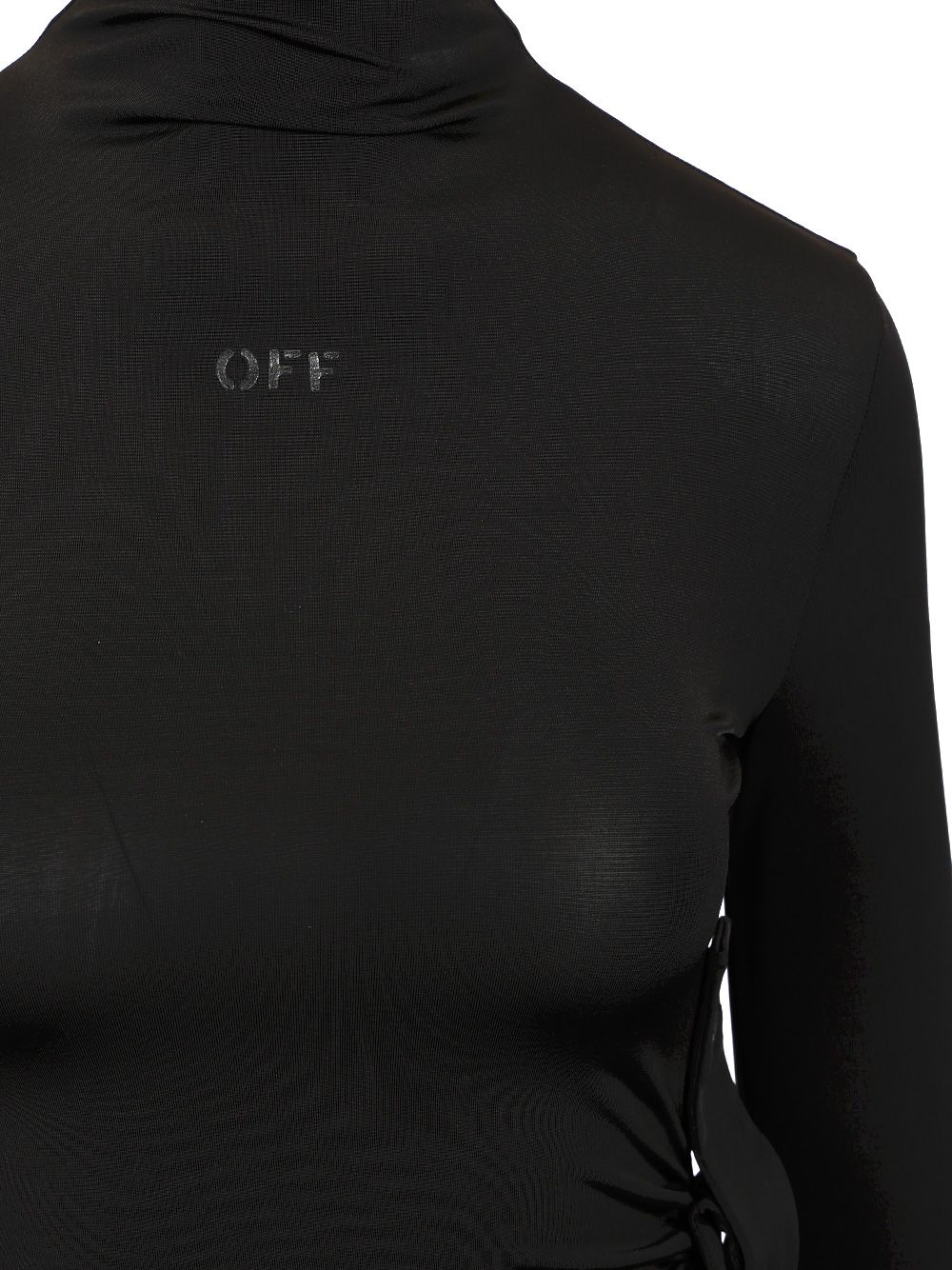 Off-White Sec Skin Draped Mini Dress Ls Black - Bl Abiti - Nero | db419fb13423ed299a7c4ddd5d12e2e65237b46a