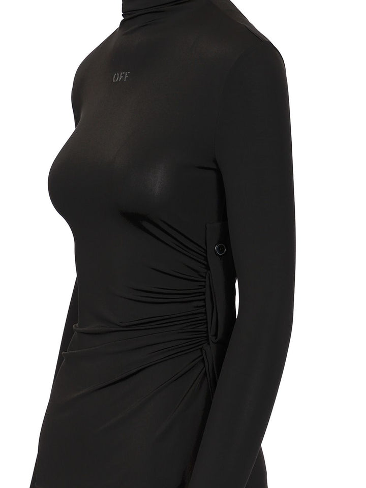 Off-White Long Sleeve Draped Top Top - Nero | db9599a88b261004f28763f434113dbc52ba1ab1