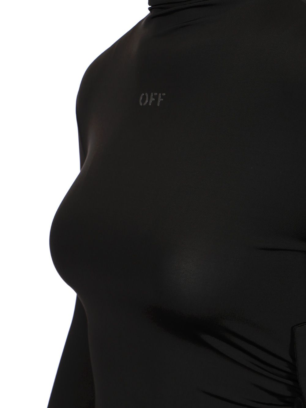 Off-White Long Sleeve Draped Top Top - Nero | 26694aa6c7f79aad0490d7711a44099dfde30f75