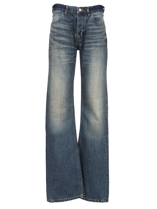 Straight Leg Jeans Blu