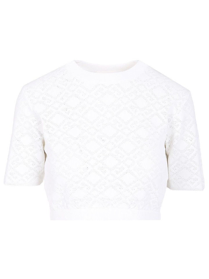 Givenchy Crop Sweater Knitwear - Bianco | 46869811107d720bce5f979f50678f047f6d15e1